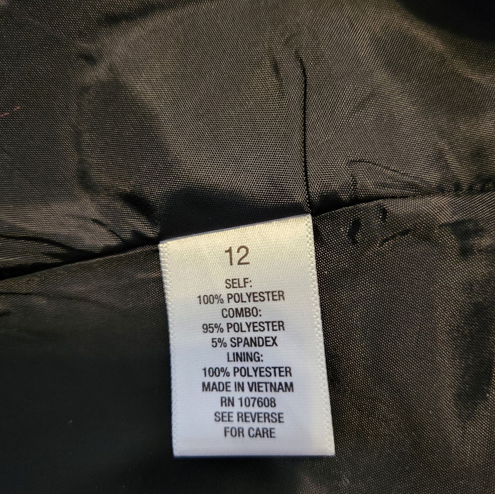 Roz&Ali, Size 12, Black Floral Dress With Belt Sash - Picture 7 of 9